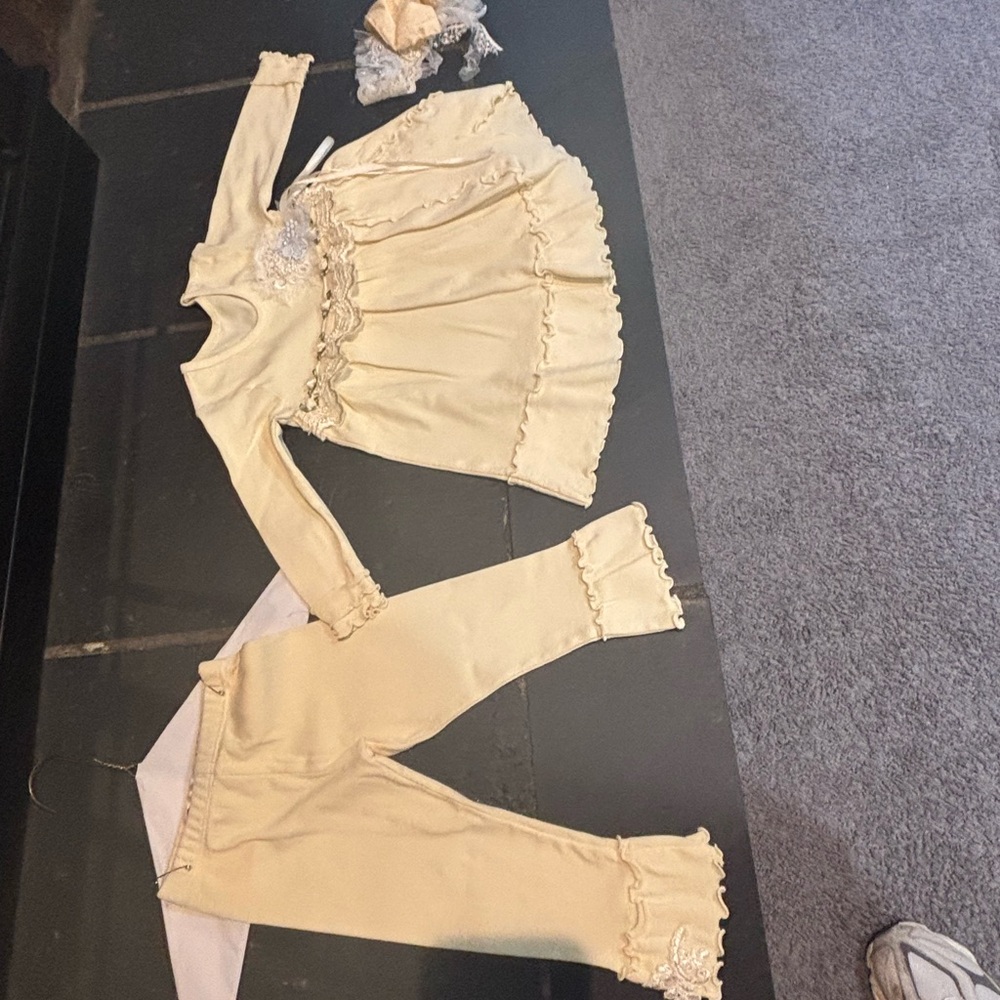 Elegant Cream Kids Matching Set